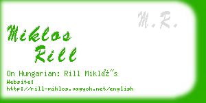 miklos rill business card